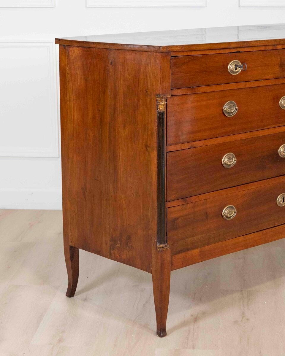 Italian 18th Century Directoire Cherrywood Chest of Drawers - JAA
