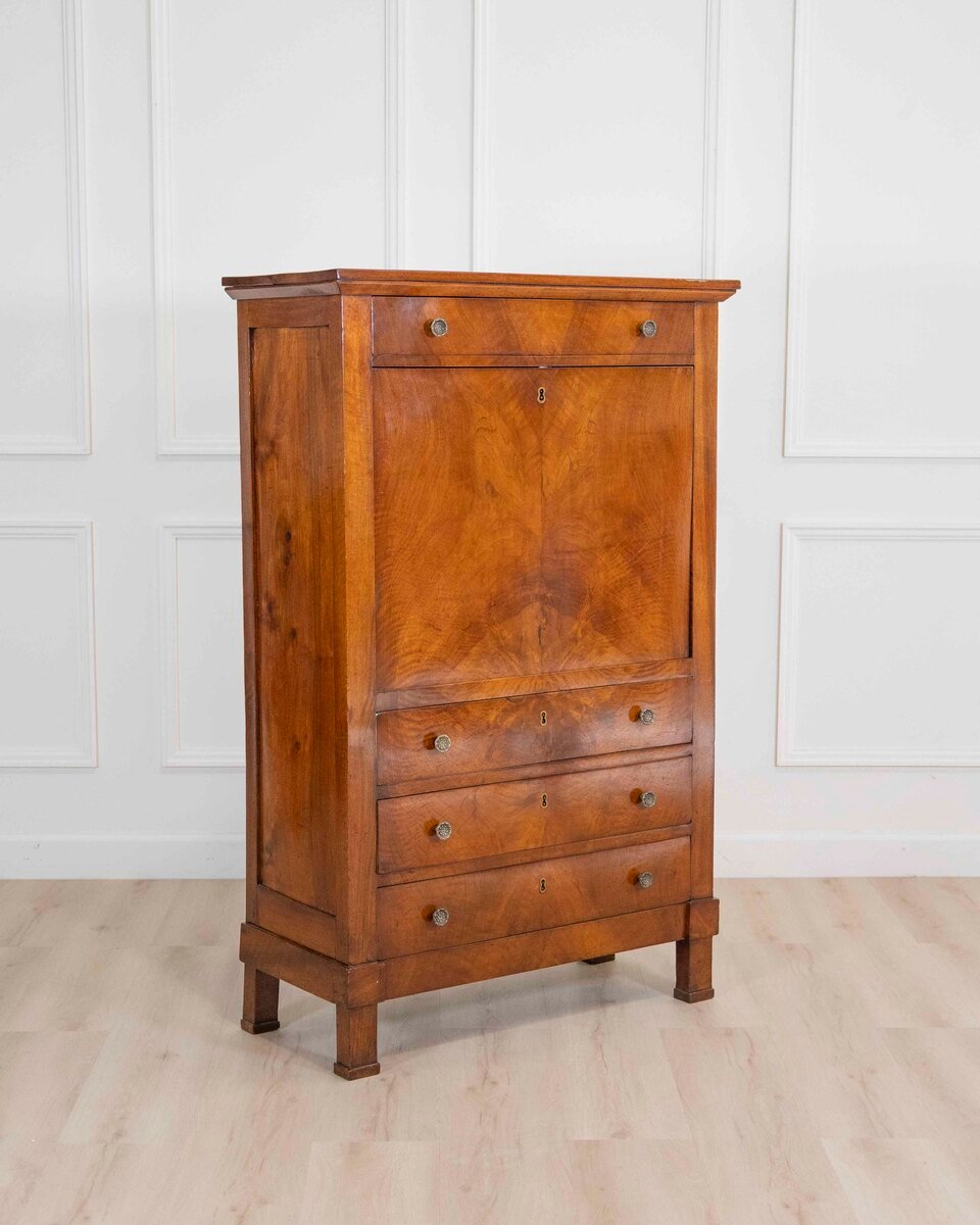 Italian 19th Century Walnut Secrétaire à Abattant with Fitted Interior - JAA