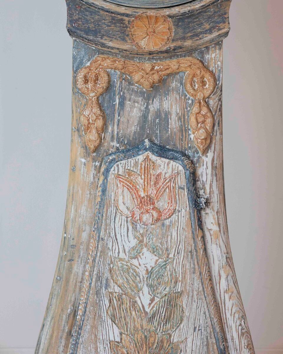 Dated 1809 Swedish Longcase Clock with Original Folk Art Decoration - JAA