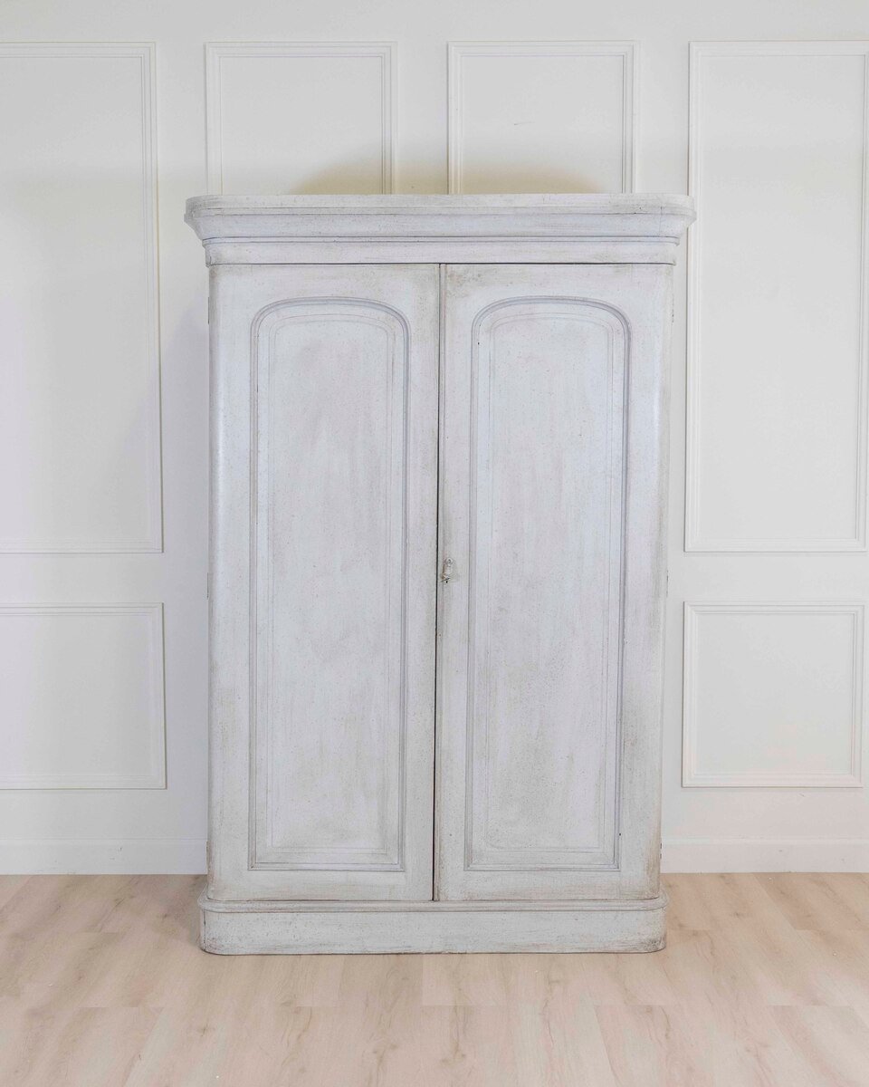 Italian 19th Century Lacquered Wardrobe Armoire - JAA