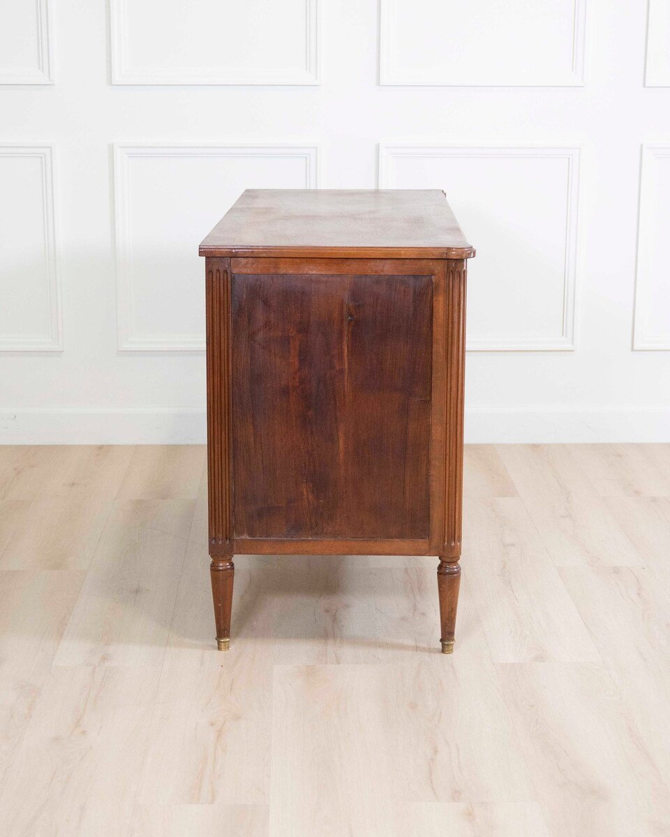 Louis XVI Style Chest Of Drawers In Walnut Circa 1880 - JAA