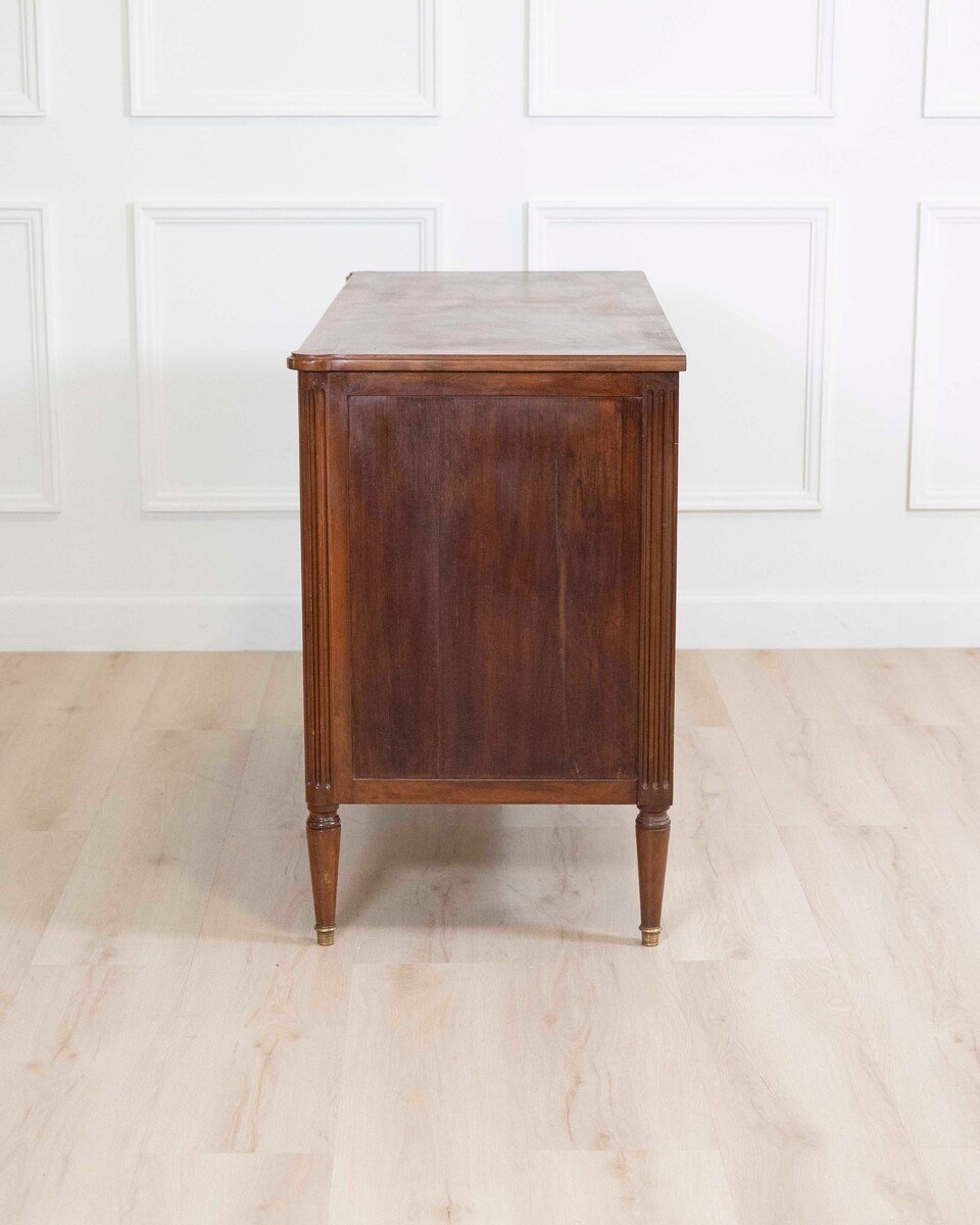 Louis XVI Style Chest Of Drawers In Walnut Circa 1880 - JAA