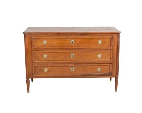 Louis XVI Style Chest Of Drawers In Walnut Circa 1880
