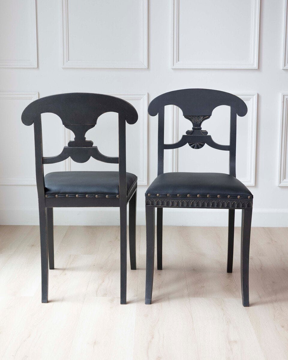 ON HOLD - Swedish 19th Century Painted Dining Chairs, Set of Ten - JAA