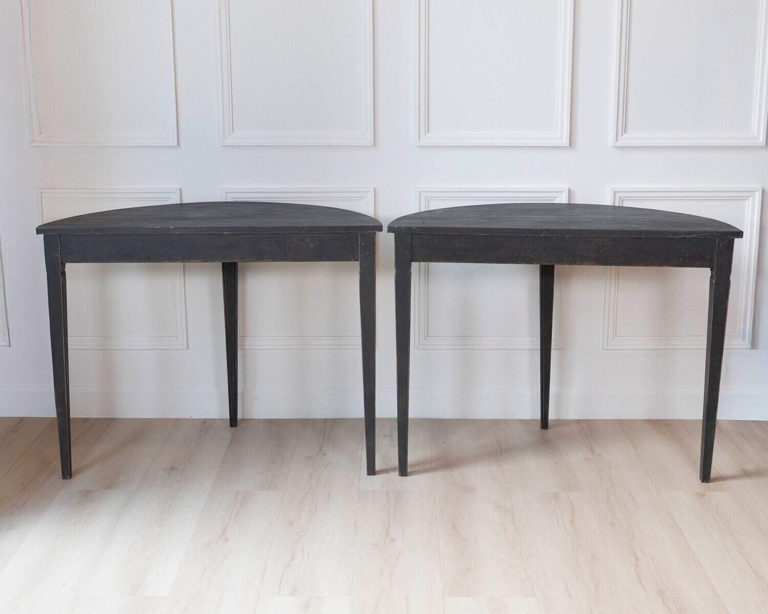 Pair of Swedish Demi-Lune Tables, circa 1880 - JAA