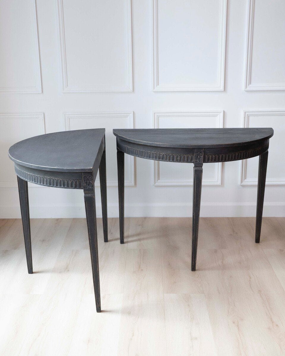 Pair of Swedish Demi-Lune Tables, circa 1880 - JAA