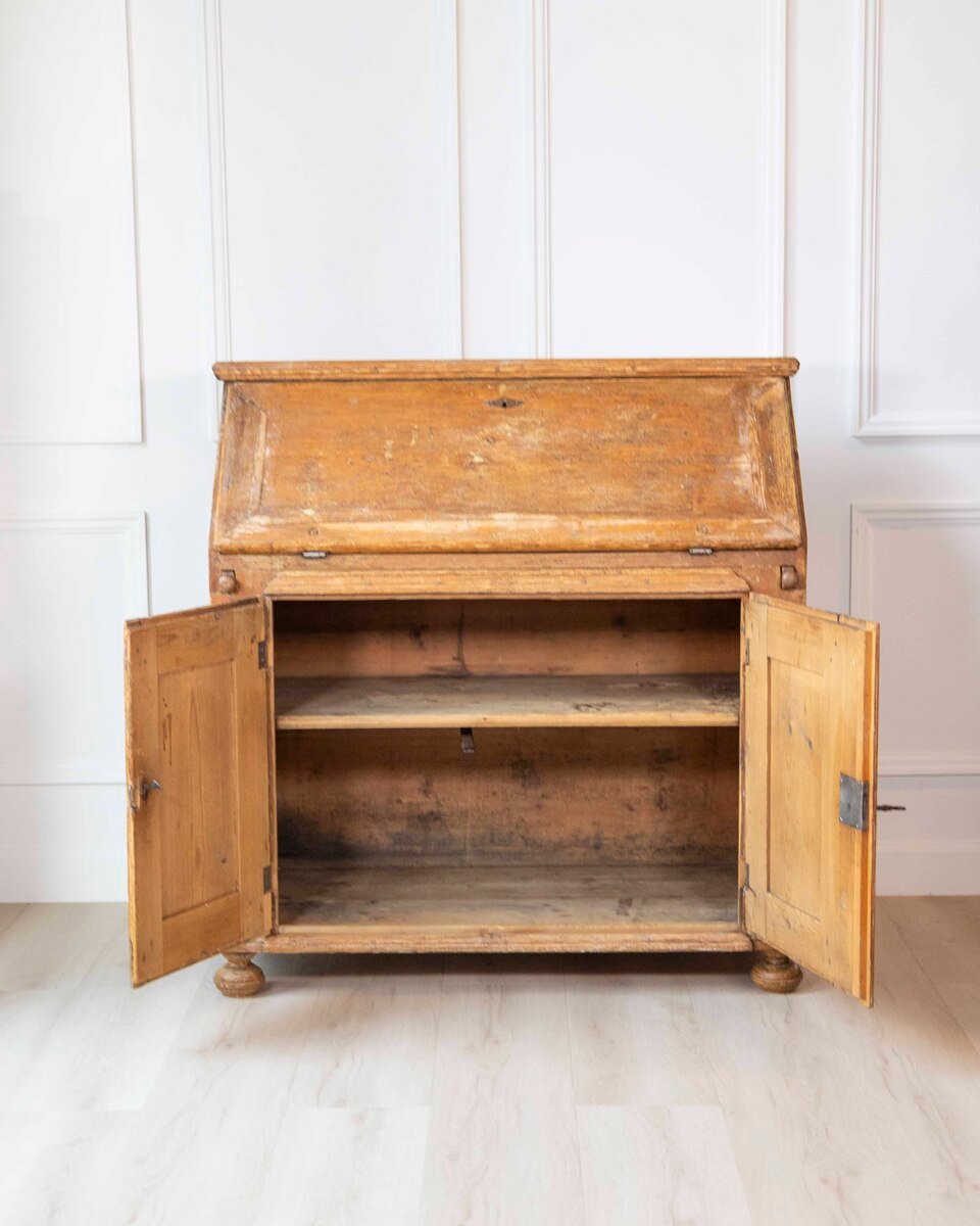 Swedish 19th Century Painted Secretary Desk with Original Finish - JAA