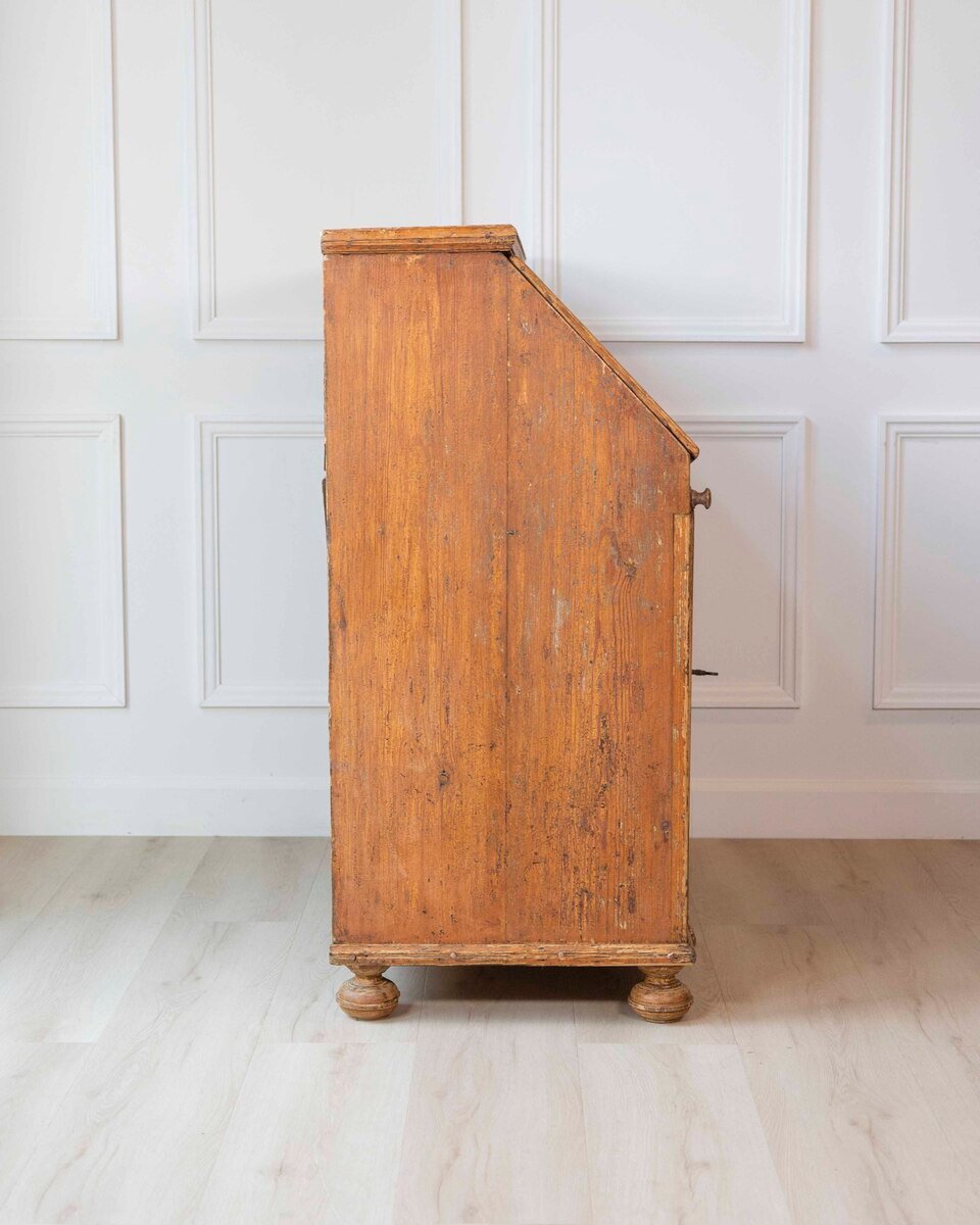 Swedish 19th Century Painted Secretary Desk with Original Finish - JAA