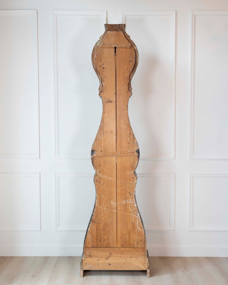 19th Century Swedish Mora Clock in Original Blue Paint - JAA