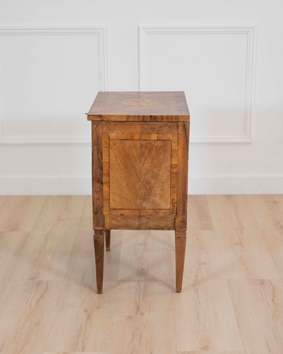 Walnut Bedside Table/nightstand, Louis XVI Style -xix Century - JAA