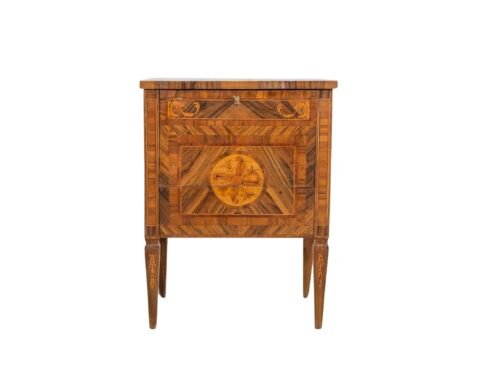 Walnut Bedside Table/nightstand, Louis XVI Style -xix Century