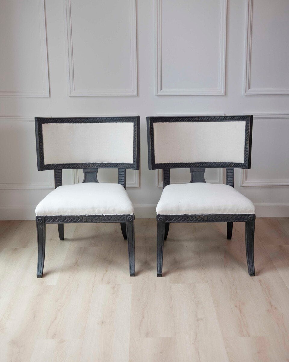 Pair of Swedish Empire Chairs, Early 19th Century - JAA