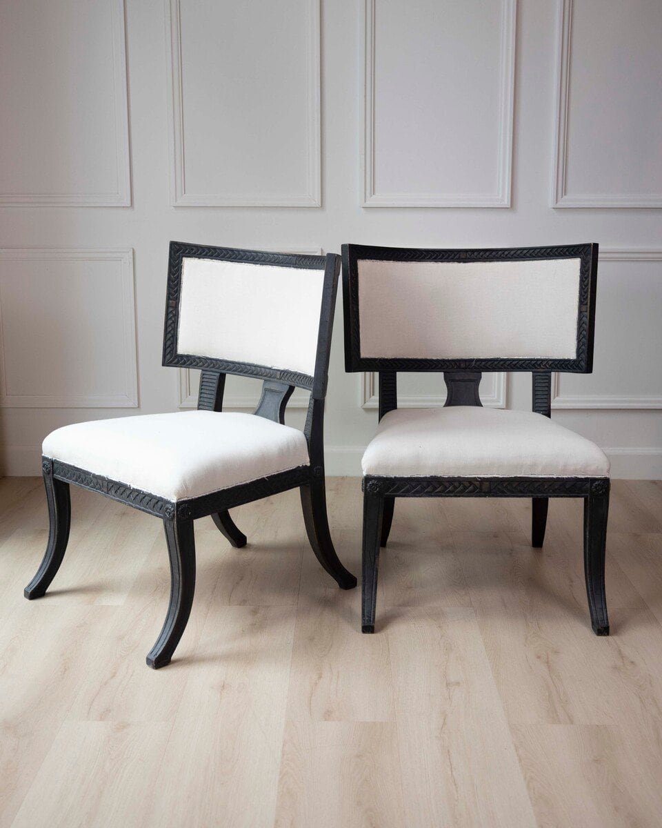 Pair of Swedish Empire Chairs, Early 19th Century - JAA