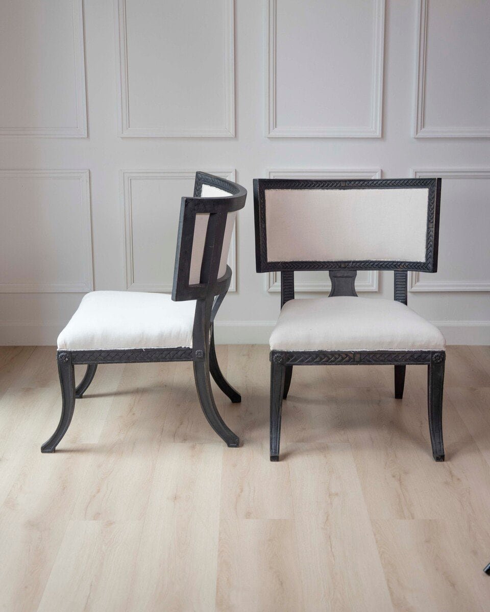 Pair of Swedish Empire Chairs, Early 19th Century - JAA