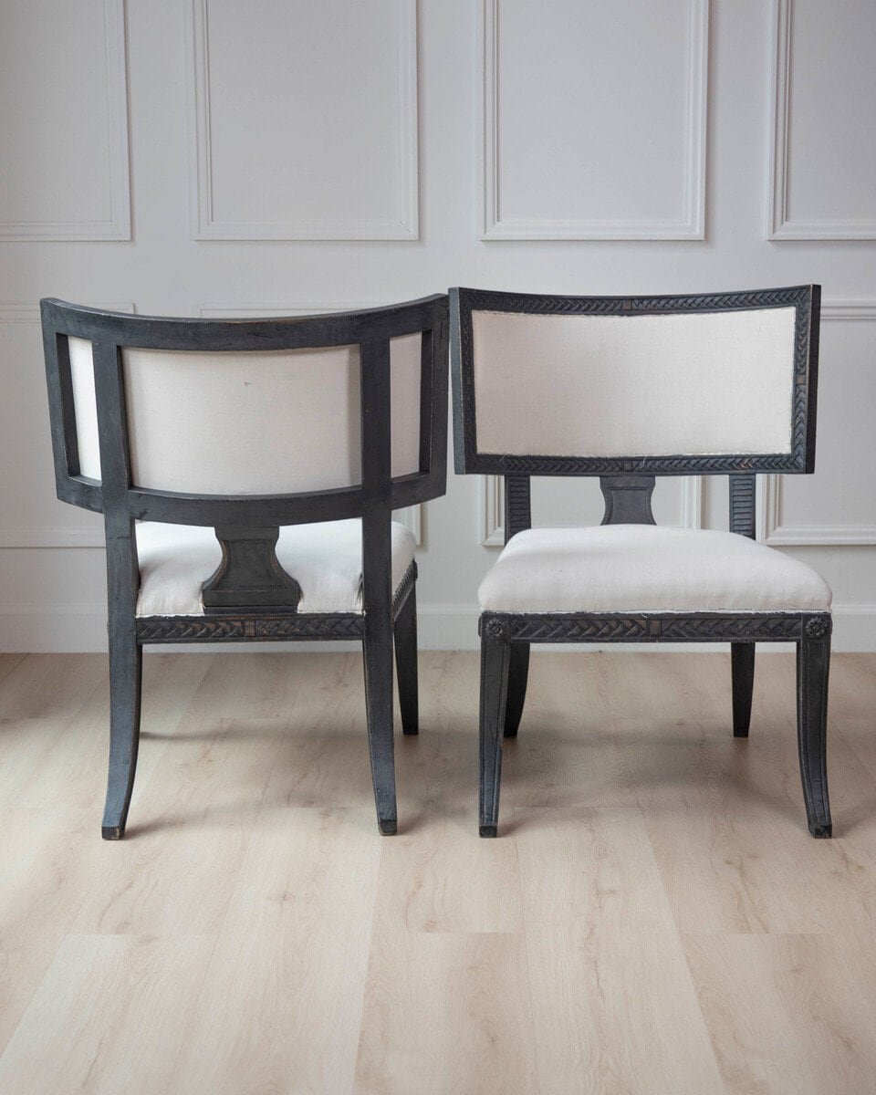 Pair of Swedish Empire Chairs, Early 19th Century - JAA