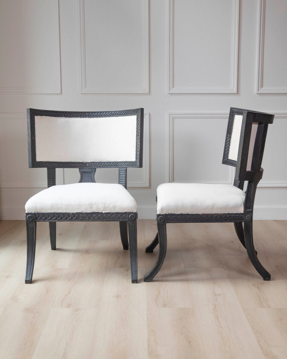 Pair of Swedish Empire Chairs, Early 19th Century - JAA