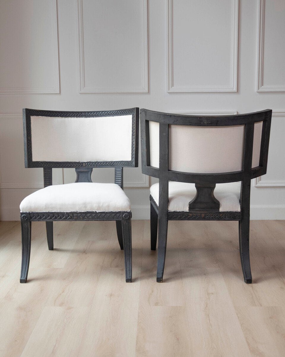 Pair of Swedish Empire Chairs, Early 19th Century - JAA