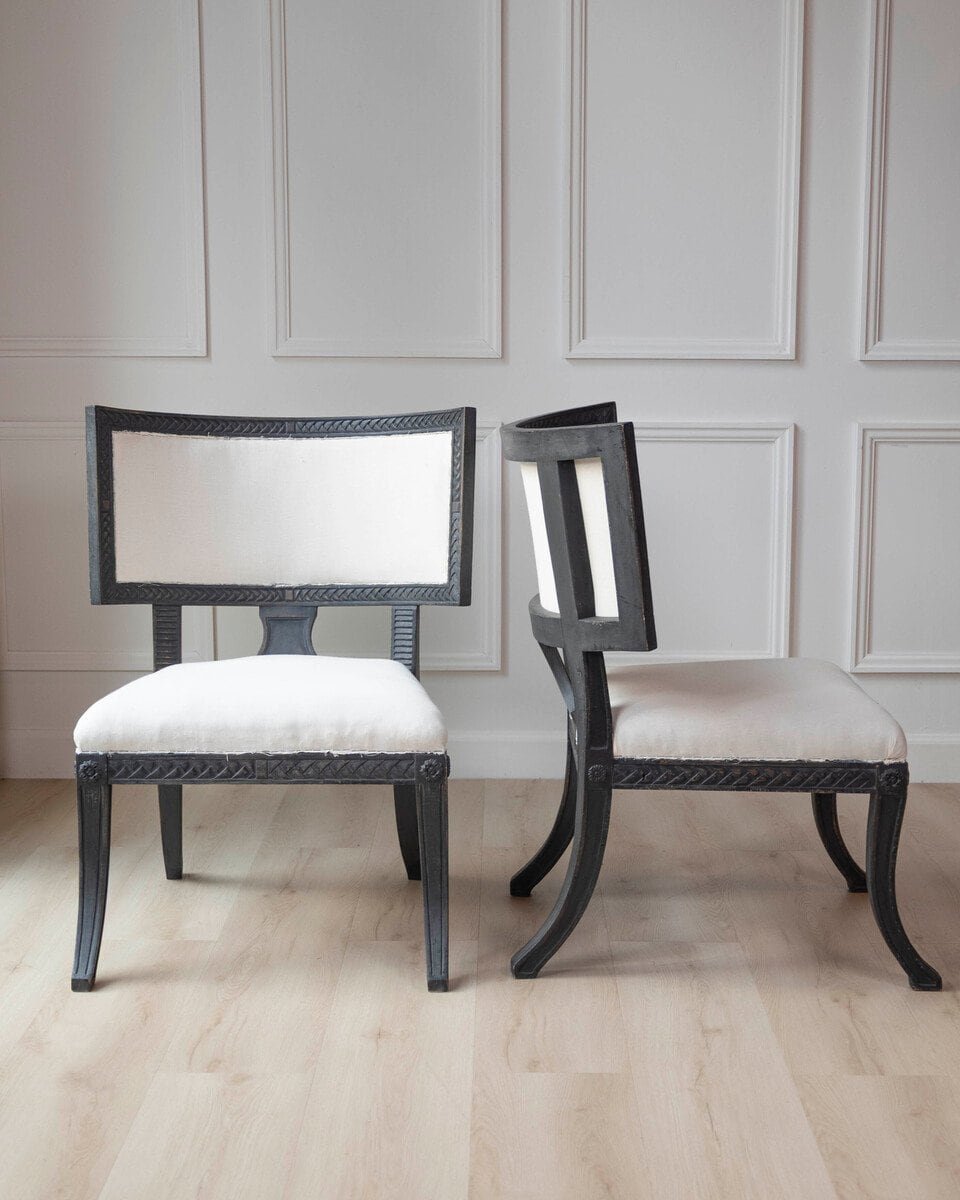 Pair of Swedish Empire Chairs, Early 19th Century - JAA