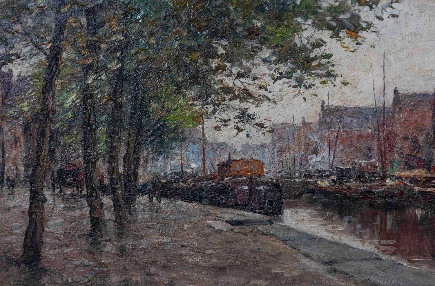 ON HOLD - The Peniches Along The Canal. Prosper De Wit (1860-1947). - JAA