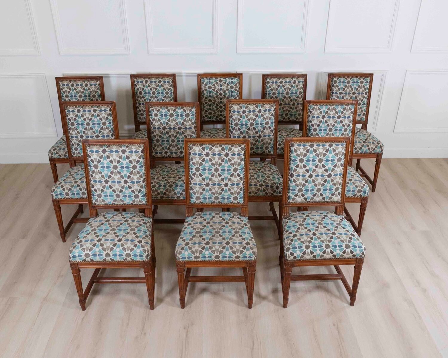 ON HOLD - Suite of twelve Louis XVI style chairs - JAA