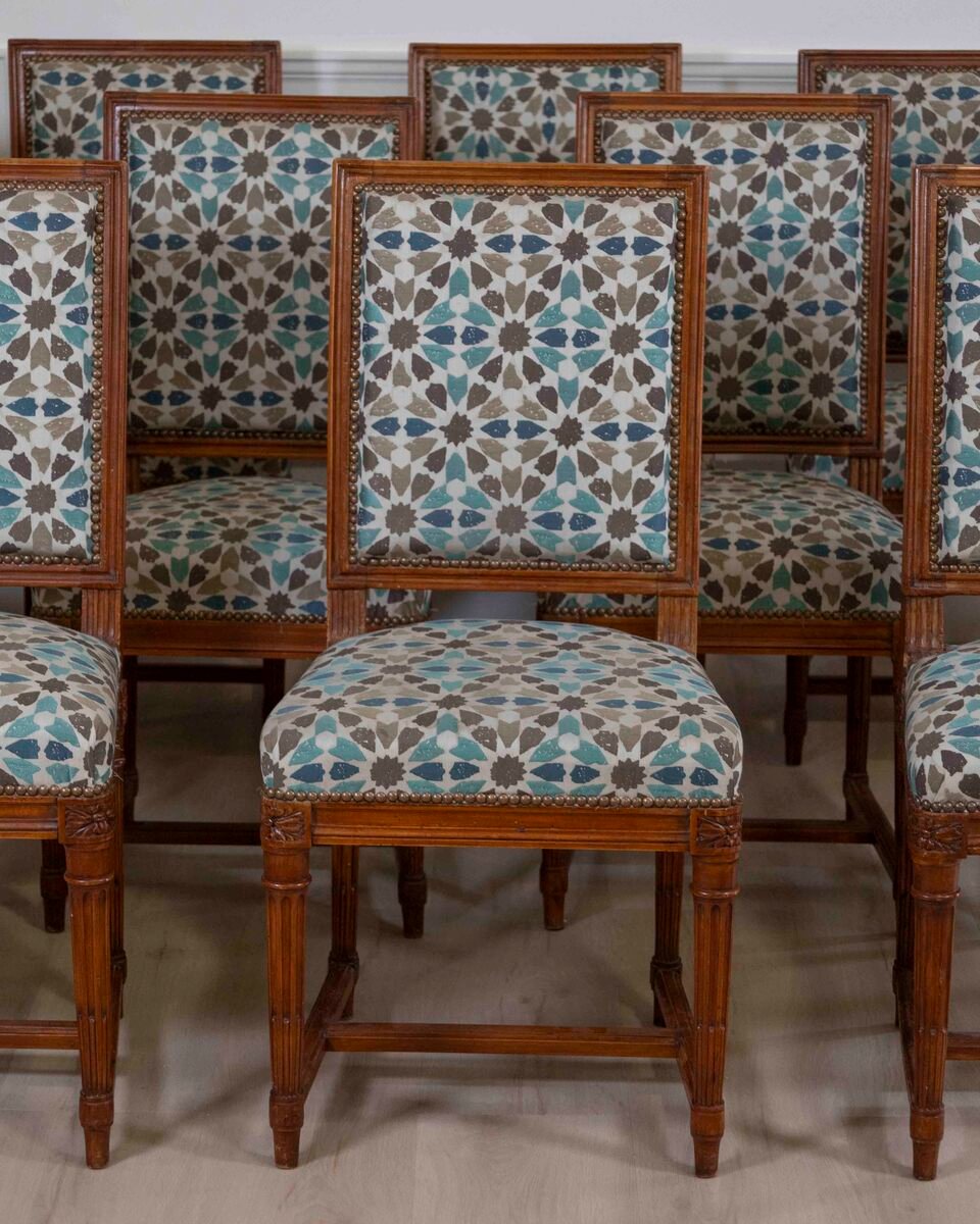 ON HOLD - Suite of twelve Louis XVI style chairs - JAA