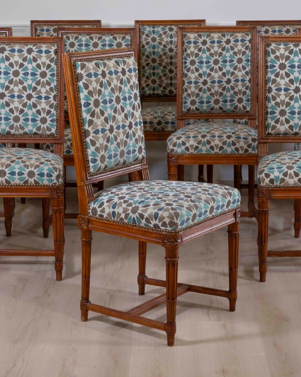 Suite of twelve Louis XVI style chairs - JAA