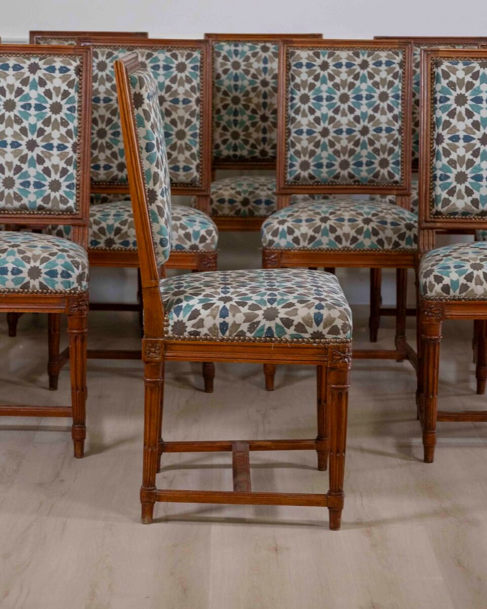 Suite of twelve Louis XVI style chairs - JAA