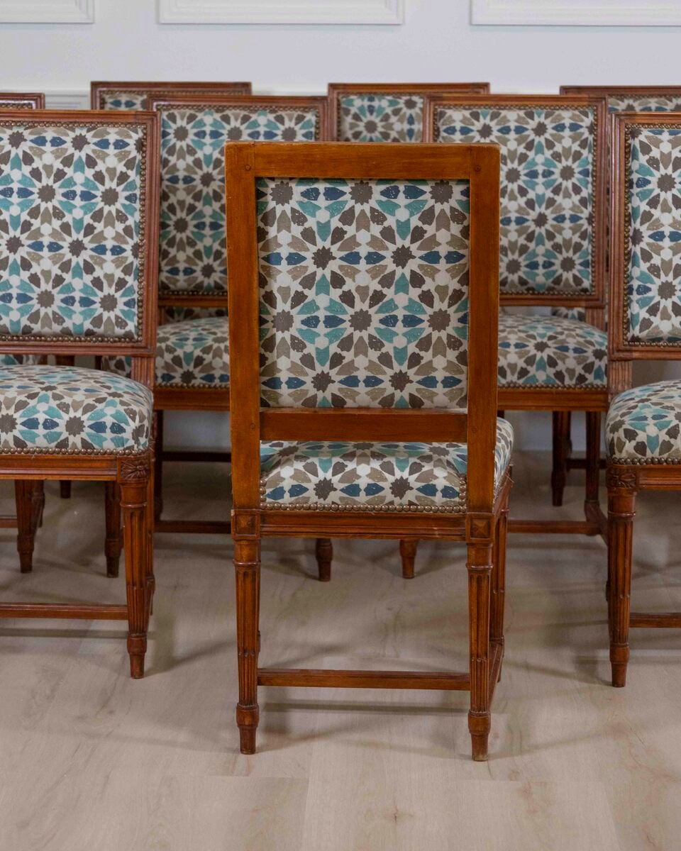 Suite of twelve Louis XVI style chairs - JAA
