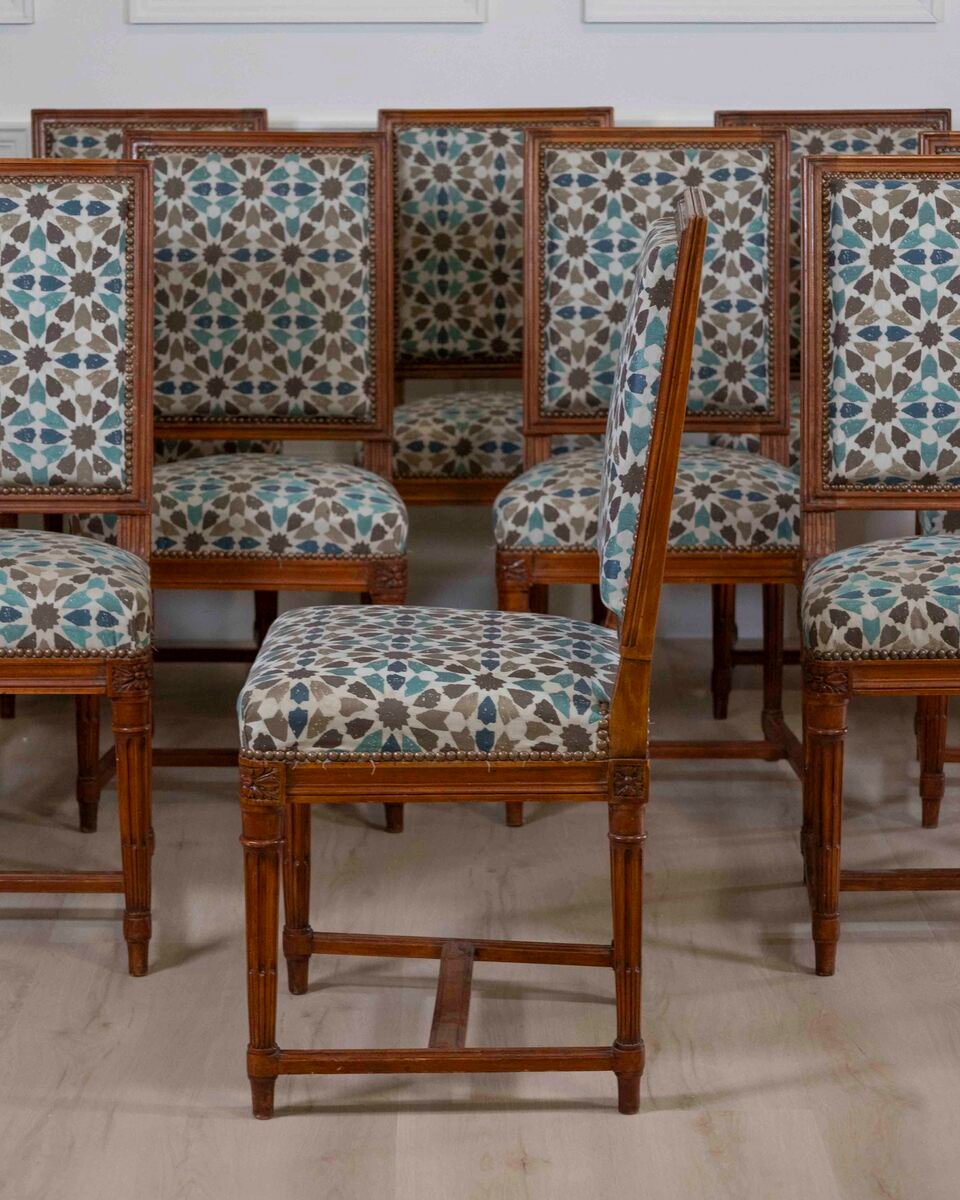 Suite of twelve Louis XVI style chairs - JAA