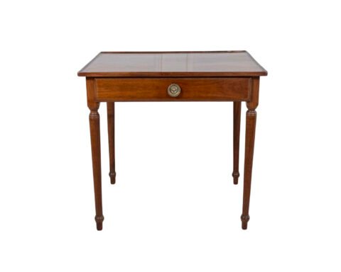 Italian Late 18th Century Neoclassical Walnut Desk with Fruitwood Marquetry