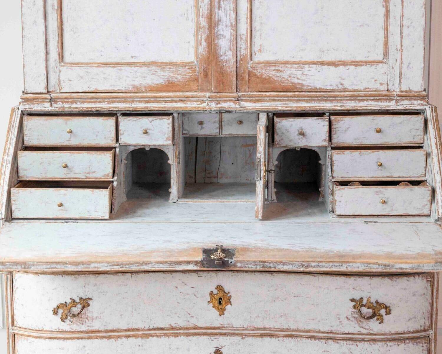 Danish 18th Century Rococo Secretary, c.1760 - JAA