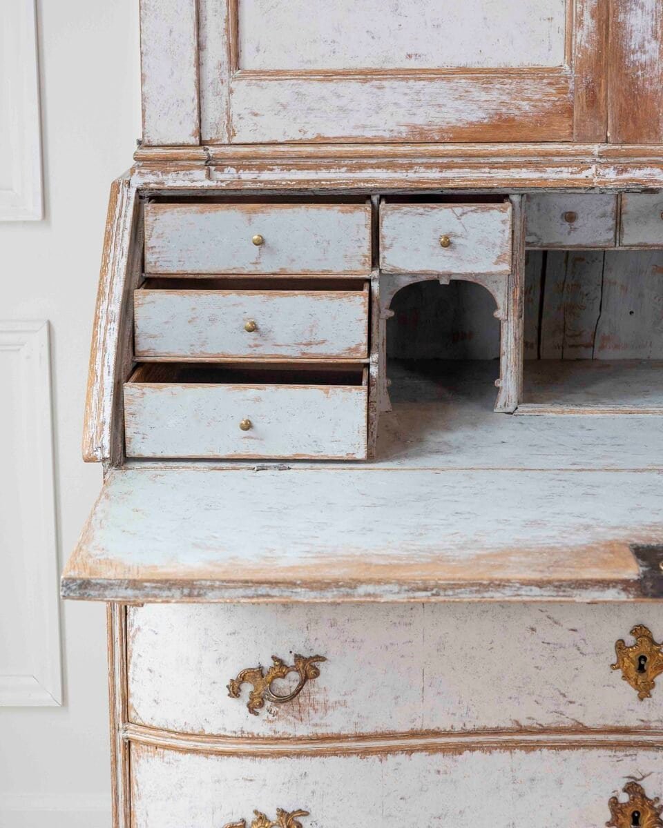 Danish 18th Century Rococo Secretary, c.1760 - JAA