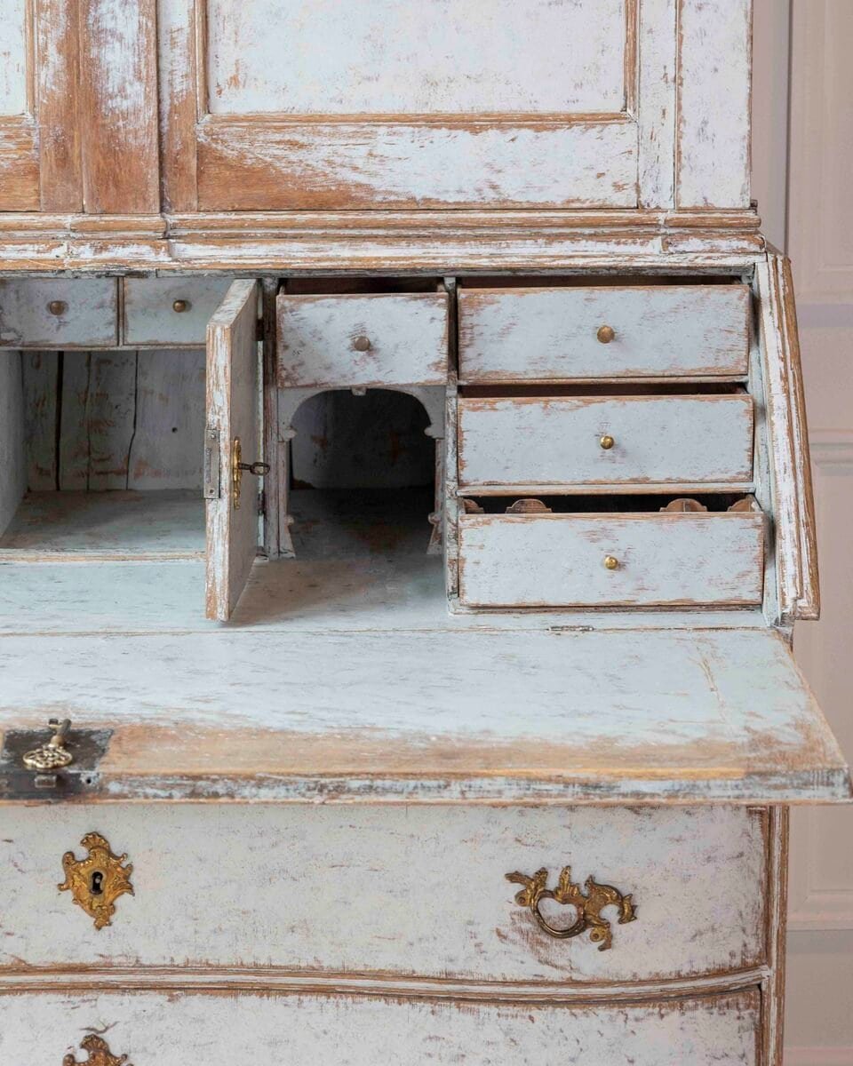 Danish 18th Century Rococo Secretary, c.1760 - JAA