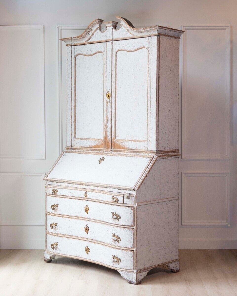 Danish 18th Century Rococo Secretary, c.1760 - JAA