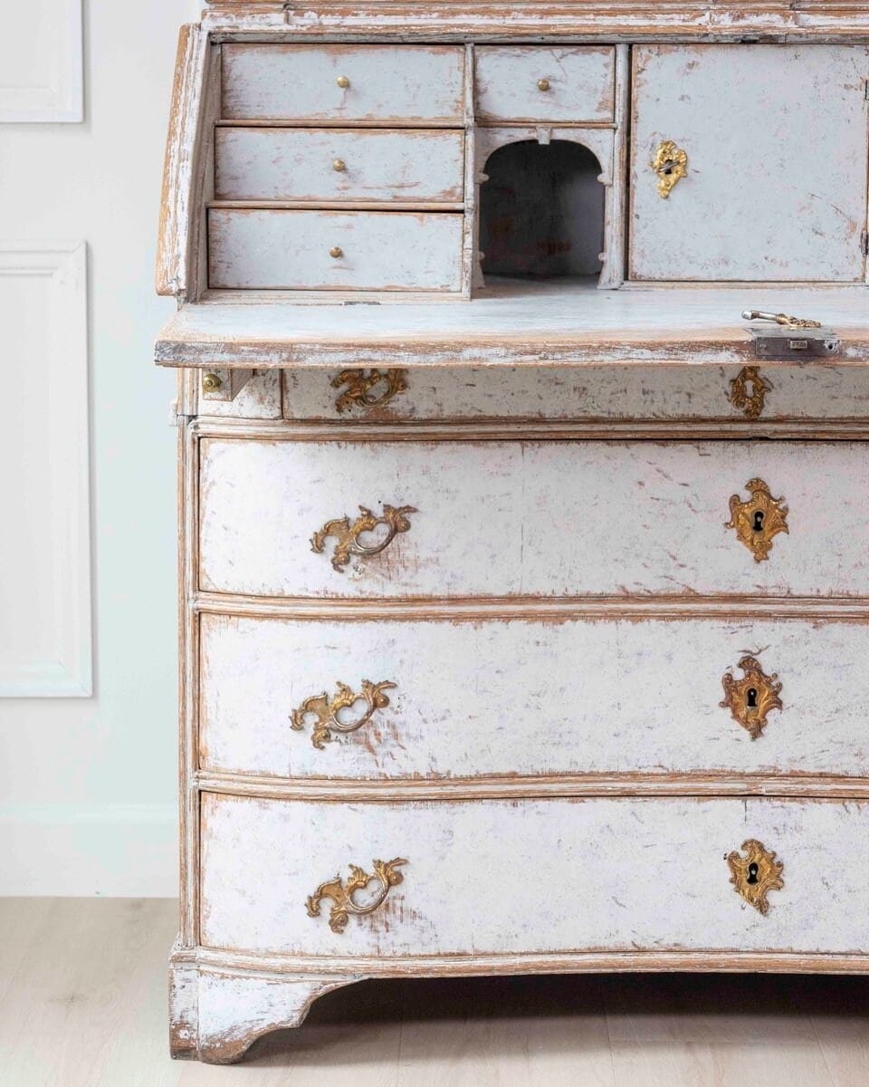 Danish 18th Century Rococo Secretary, c.1760 - JAA