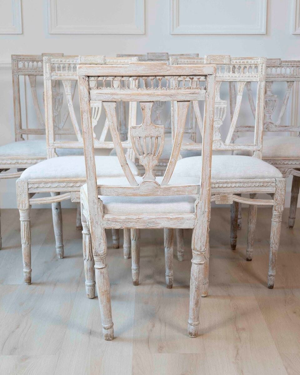 Swedish Early 19th Century Gustavian Dining Chairs, Set of six, c.1820 Priced Individually - JAA