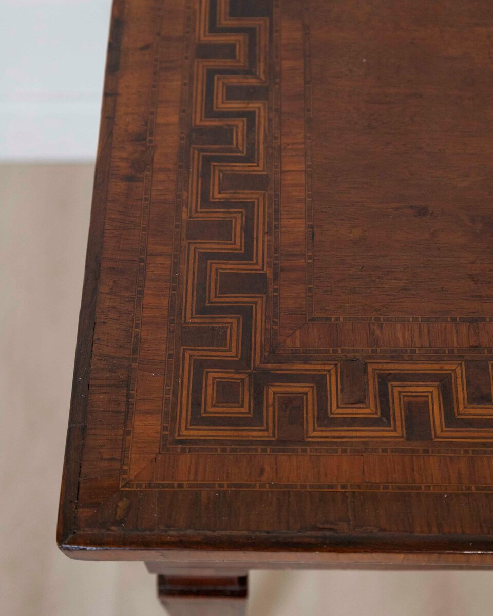 Italian Late 18th Century Tuscan Walnut Inlaid Table - JAA