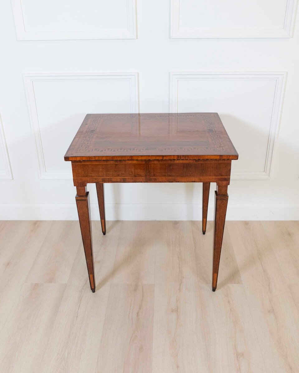 Italian Late 18th Century Tuscan Walnut Inlaid Table - JAA