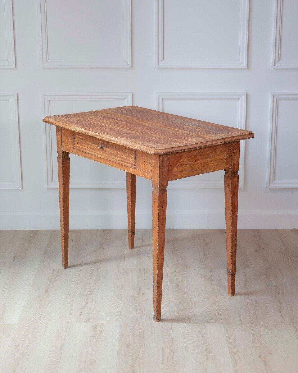 Mid-19th Century Swedish Pine One-Drawer Side Table - JAA