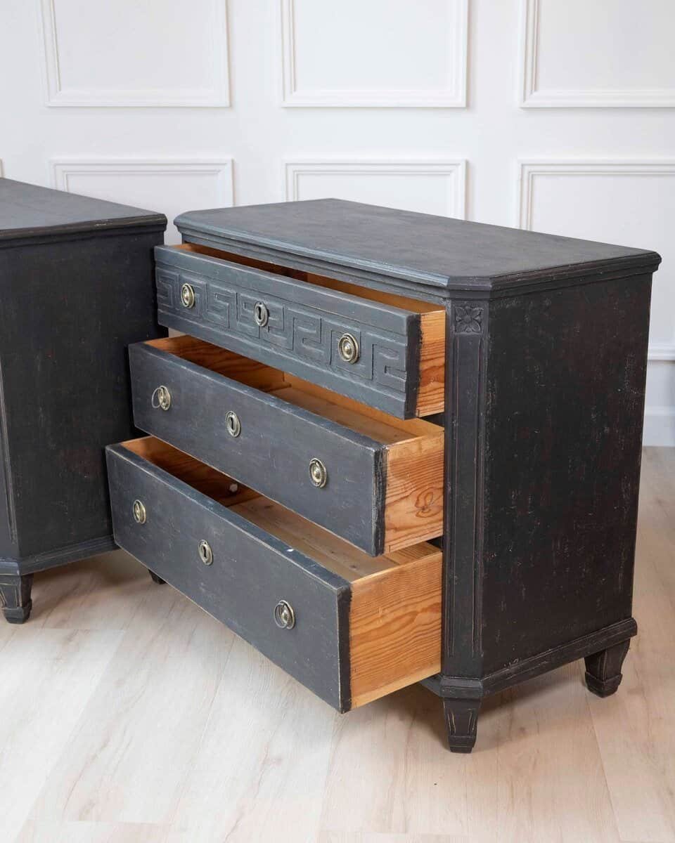 Pair of Swedish 19th Century Painted Chests of Drawers, c. 1850 - JAA