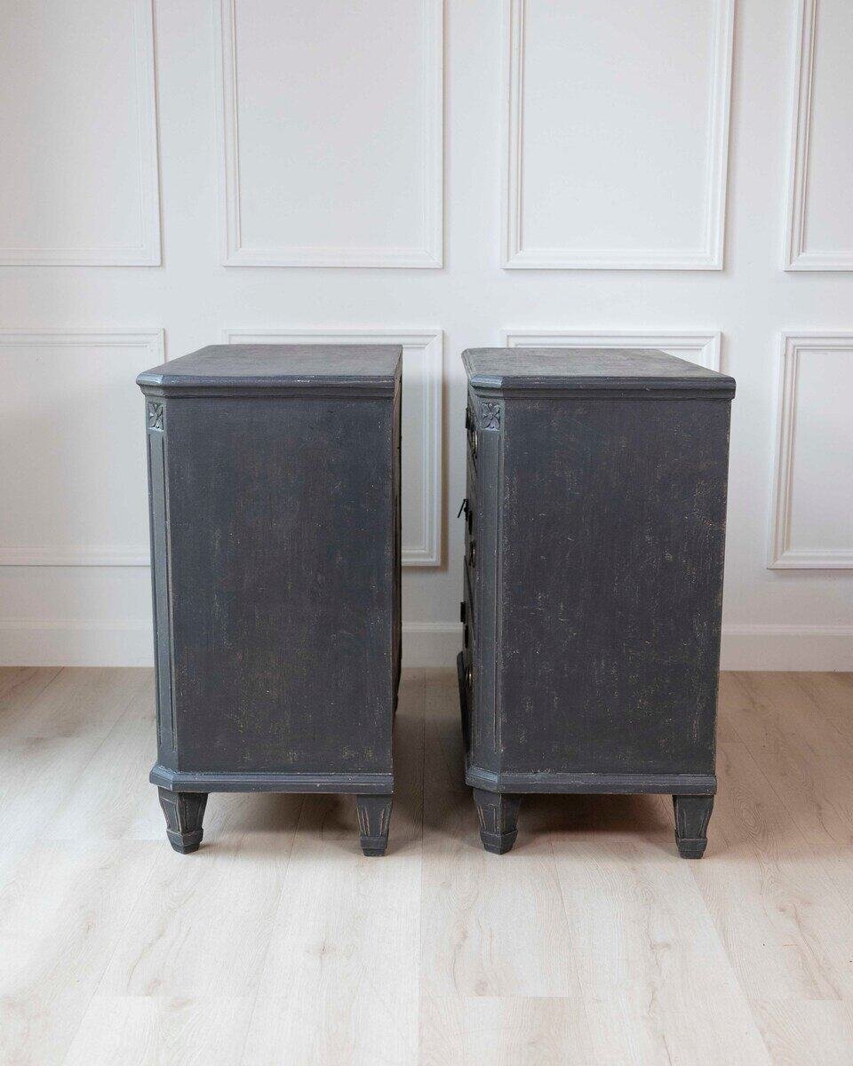 Pair of Swedish 19th Century Painted Chests of Drawers, c. 1850 - JAA