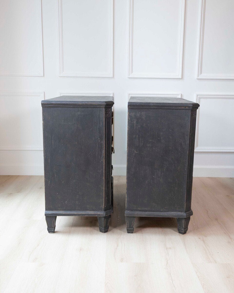 Pair of Swedish 19th Century Painted Chests of Drawers, c. 1850 - JAA