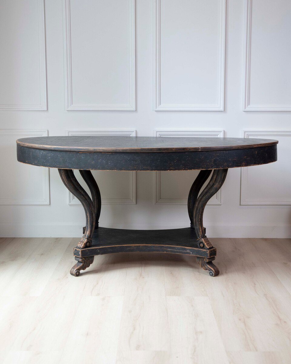 Swedish Early 19th Century Oval Center Table - JAA
