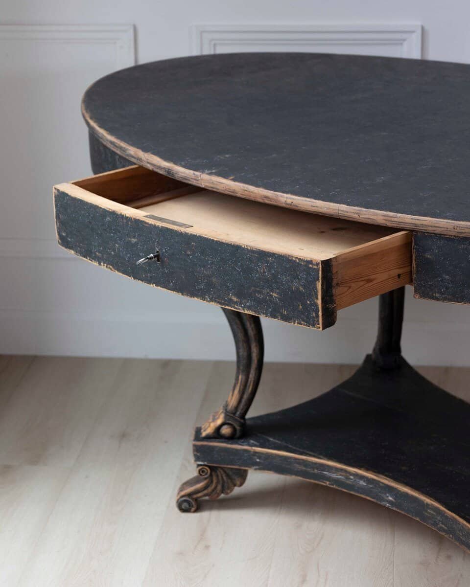 Swedish Early 19th Century Oval Center Table - JAA