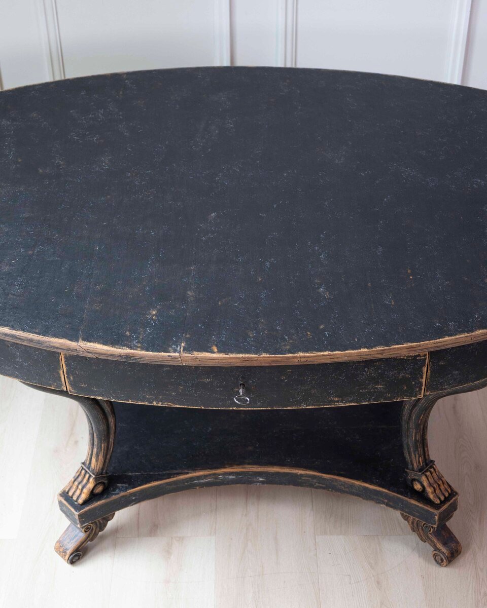 Swedish Early 19th Century Oval Center Table - JAA