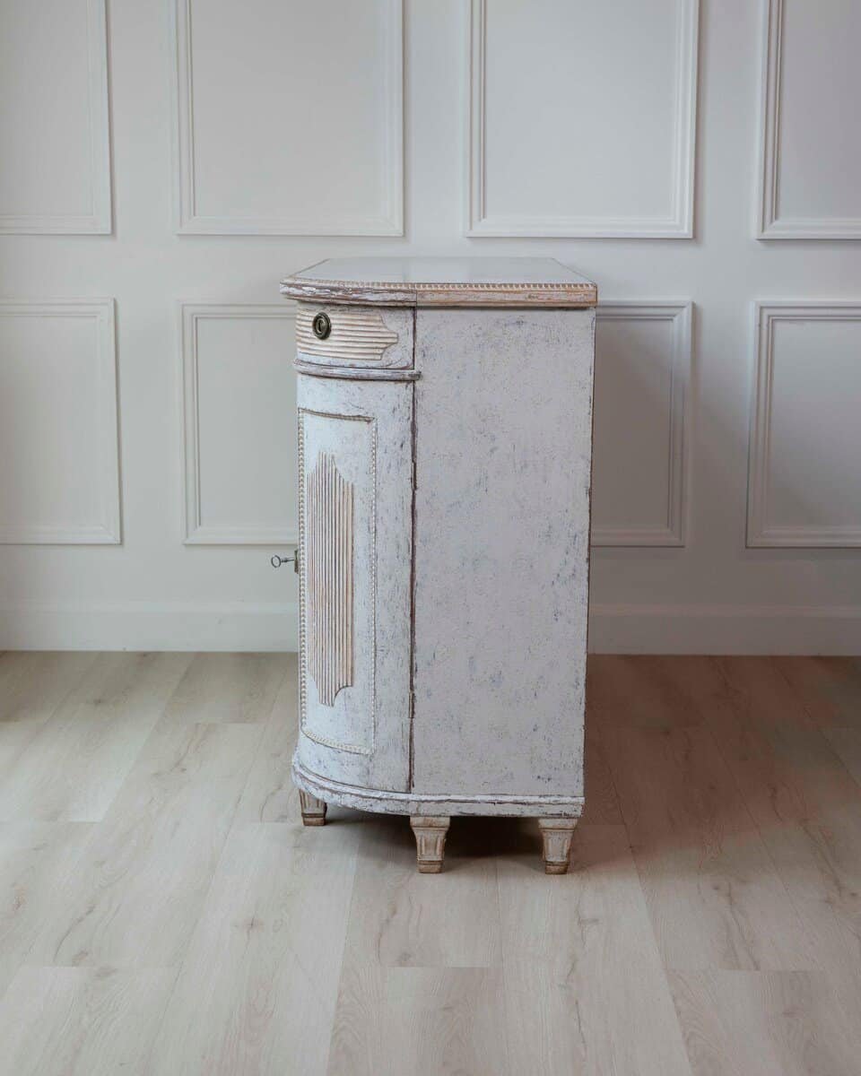 Swedish 19th Century Gustavian Style Four-Door Demi Lune Buffet, c. 1880 - JAA
