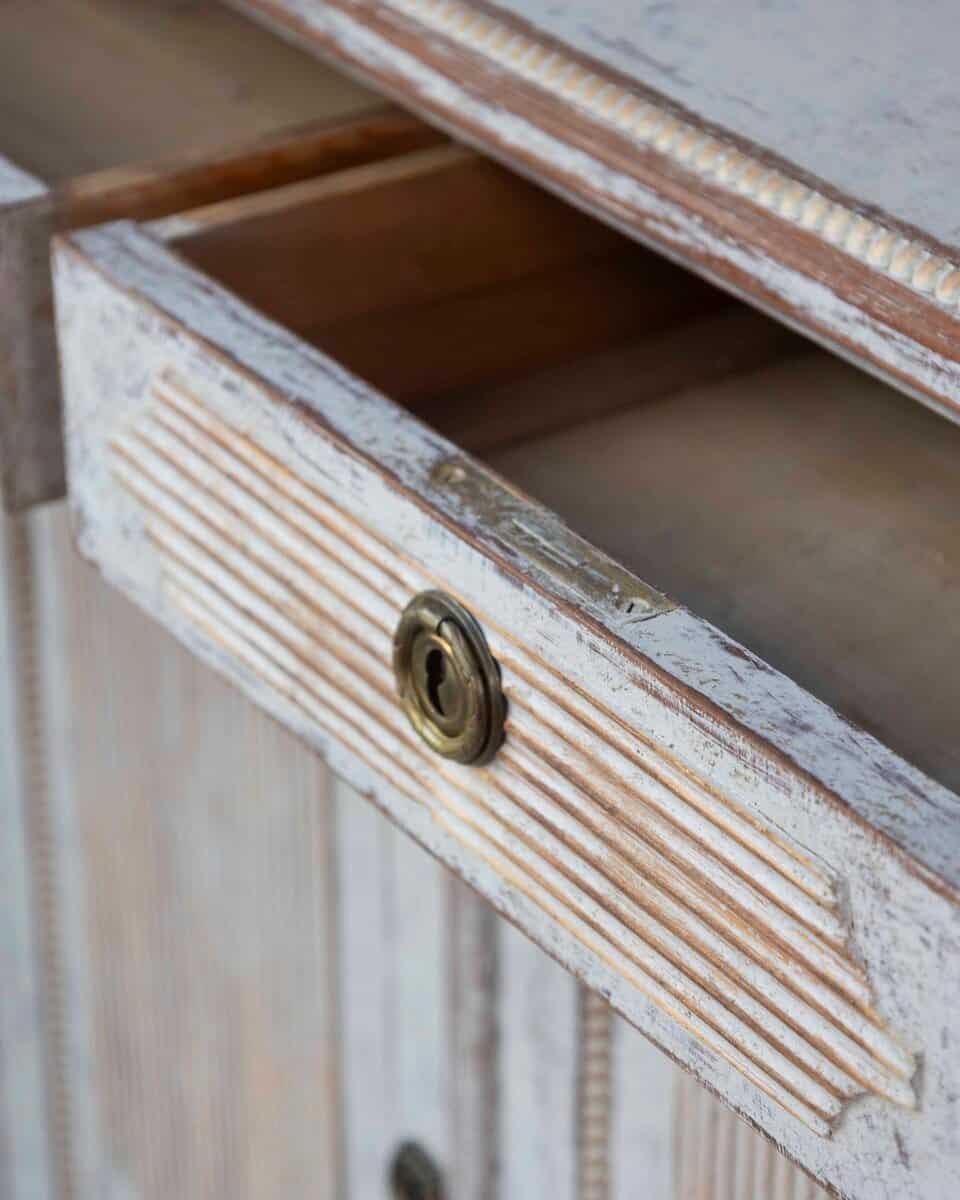 Swedish 19th Century Gustavian Style Four-Door Demi Lune Buffet, c. 1880 - JAA