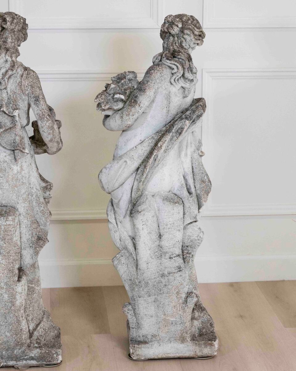 Set of Four Italian 1930s Neoclassical Garden Sculptures, The Four Seasons - JAA