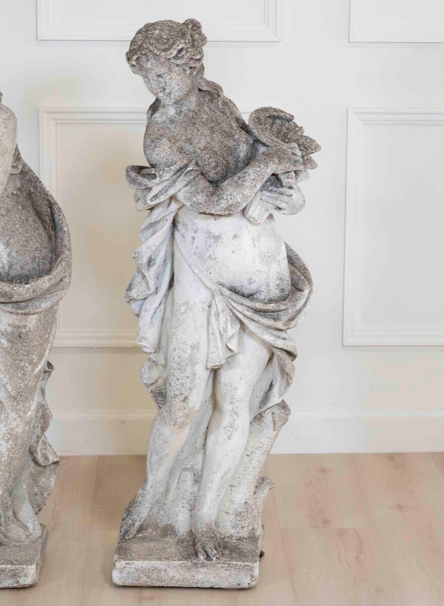 Set of Four Italian 1930s Neoclassical Garden Sculptures, The Four Seasons - JAA