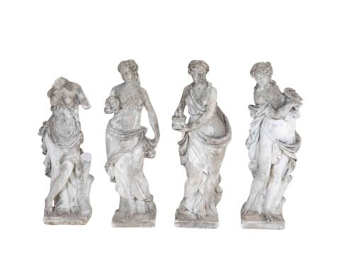 Set of Four Italian 1930s Neoclassical Garden Sculptures, The Four Seasons